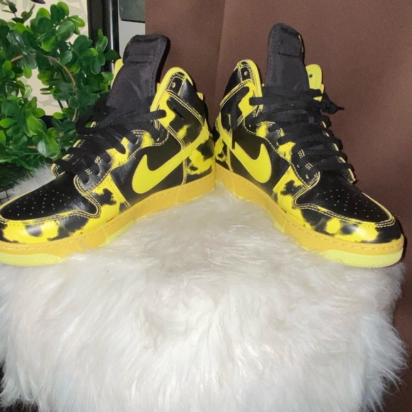 Nike Mens Dunk High 1985 DD9404 001 Yellow Acid Wash - Picture 3 of 8